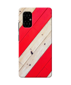 Abstract red brown wooden Poco M4 5G Back Cover