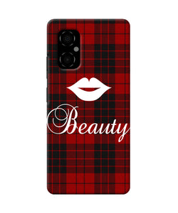 Beauty red square Poco M4 5G Back Cover