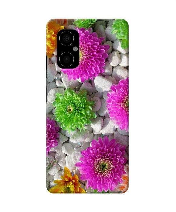 Natural flower stones Poco M4 5G Back Cover