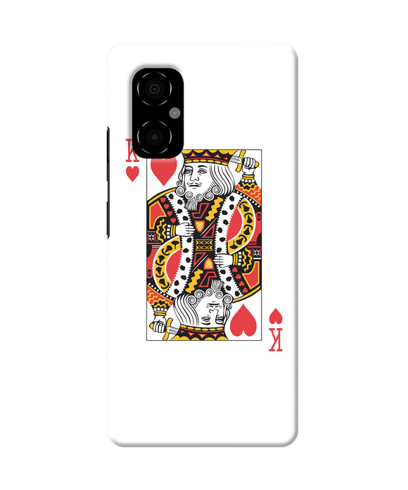 Heart king card Poco M4 5G Back Cover