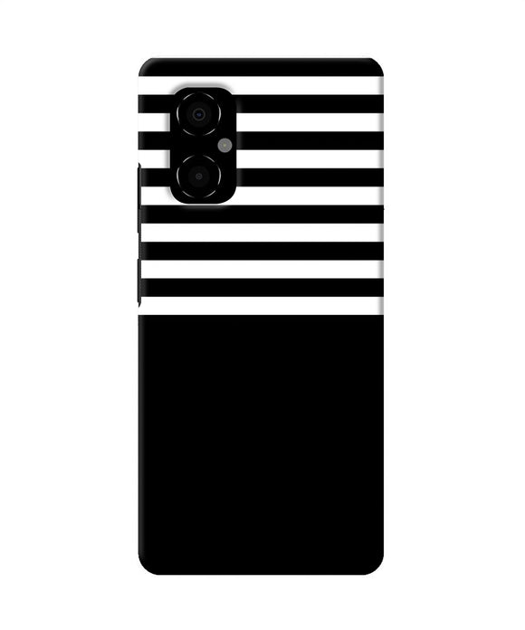 Black and white print Poco M4 5G Back Cover