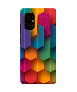 Abstract rectangle print Poco M4 5G Back Cover