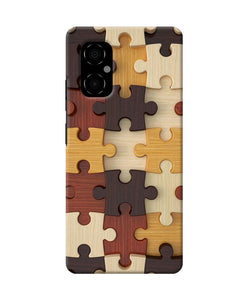 Wooden puzzle Poco M4 5G Back Cover