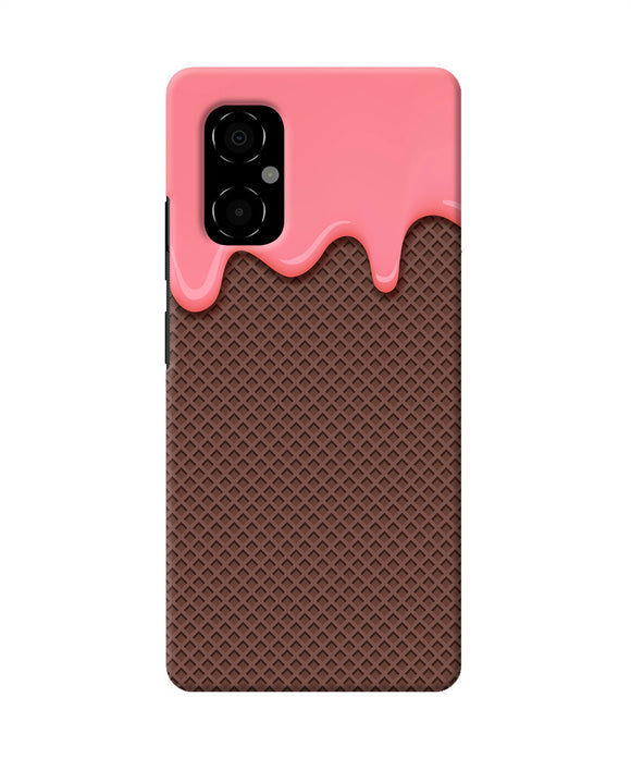 Waffle cream biscuit Poco M4 5G Back Cover