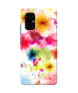 Flowers print Poco M4 5G Back Cover