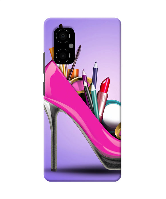 Makeup heel shoe Poco M4 5G Back Cover