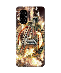 Avengers burning logo Poco M4 5G Back Cover