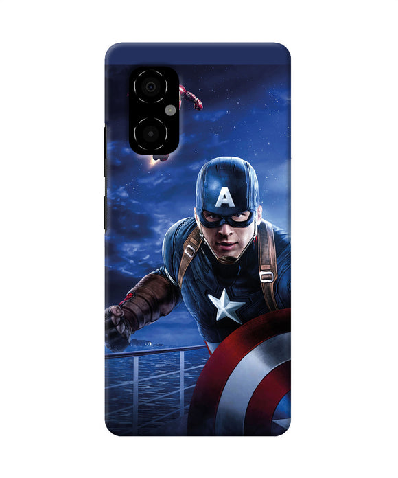 Captain with ironman Poco M4 5G Back Cover