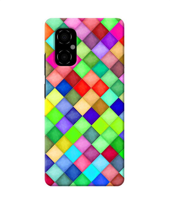 Abstract colorful squares Poco M4 5G Back Cover