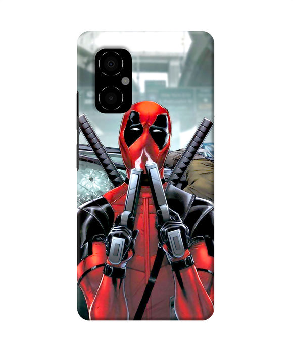 Deadpool with gun Poco M4 5G Back Cover