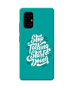 Stop talking start doing quote Poco M4 5G Back Cover