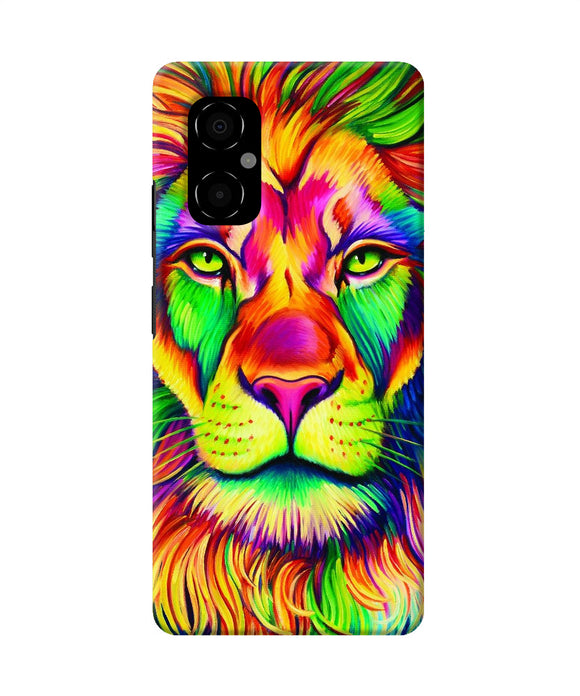 Lion color poster Poco M4 5G Back Cover