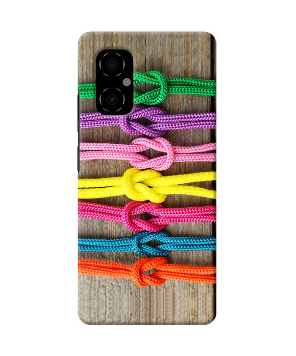 Colorful shoelace Poco M4 5G Back Cover