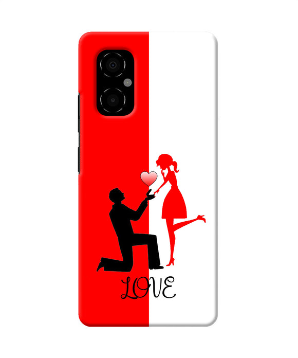 Love propose red and white Poco M4 5G Back Cover