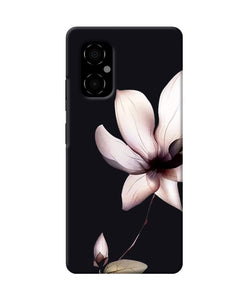 Flower white Poco M4 5G Back Cover