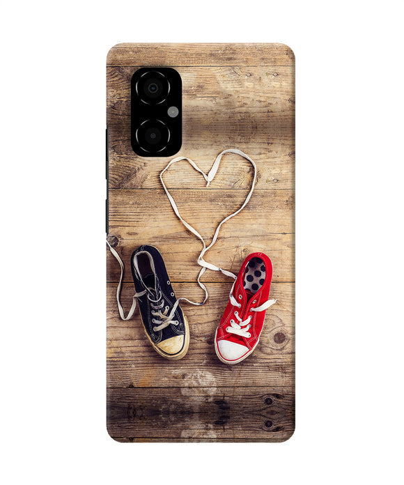 Shoelace heart Poco M4 5G Back Cover