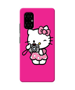 Hello kitty cam pink Poco M4 5G Back Cover