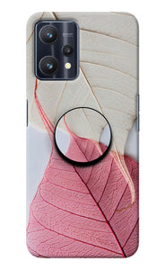 White Pink Leaf Realme 9 Pro 5G Pop Case