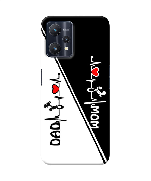 Mom dad heart line black and white Realme 9 Pro 5G Back Cover