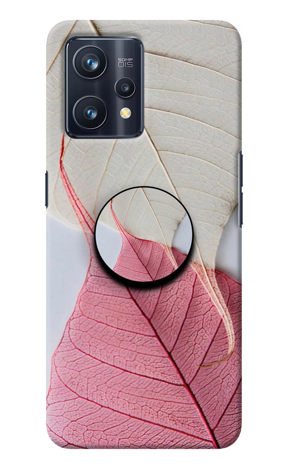 White Pink Leaf Realme 9 Pro+ 5G Pop Case