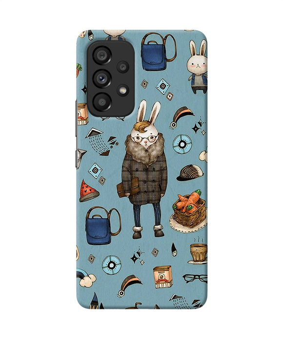 Canvas rabbit print Samsung A53 5G Back Cover