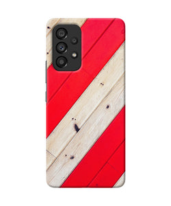 Abstract red brown wooden Samsung A53 5G Back Cover