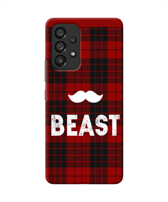 Beast red square Samsung A53 5G Back Cover