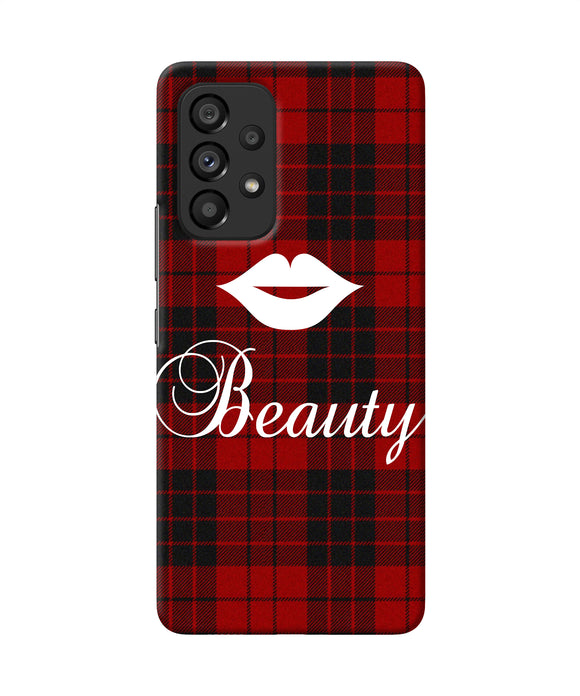 Beauty red square Samsung A53 5G Back Cover