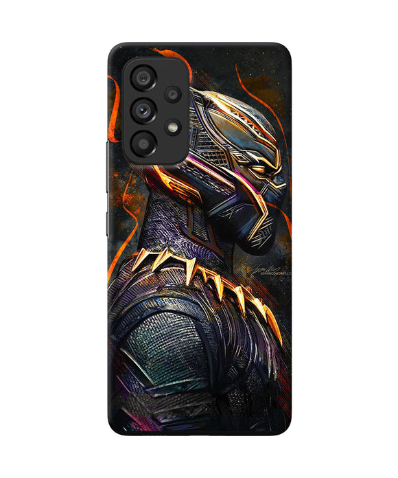 Black panther side face Samsung A53 5G Back Cover