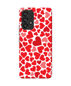 Red heart canvas print Samsung A53 5G Back Cover