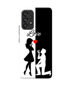 Love propose black and white Samsung A53 5G Back Cover