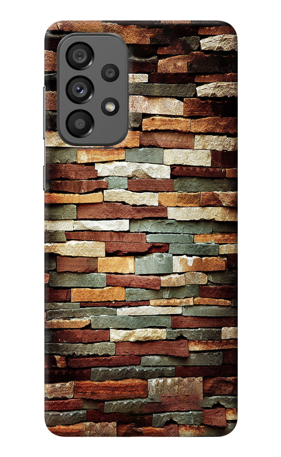 Bricks Pattern Samsung A73 5G Back Cover