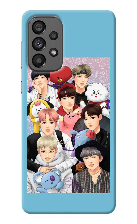 BTS with animals Samsung A73 5G Back Cover
