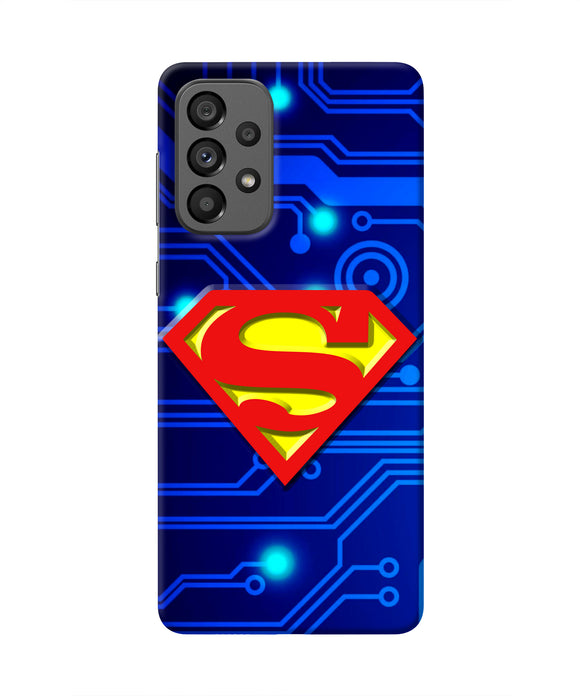 Superman Abstract Samsung A73 5G Real 4D Back Cover