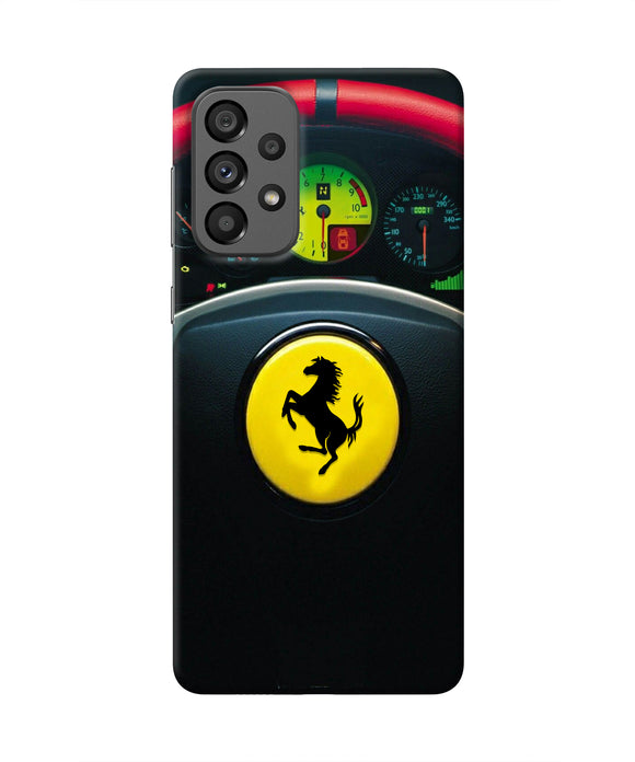Ferrari Steeriing Wheel Samsung A73 5G Real 4D Back Cover
