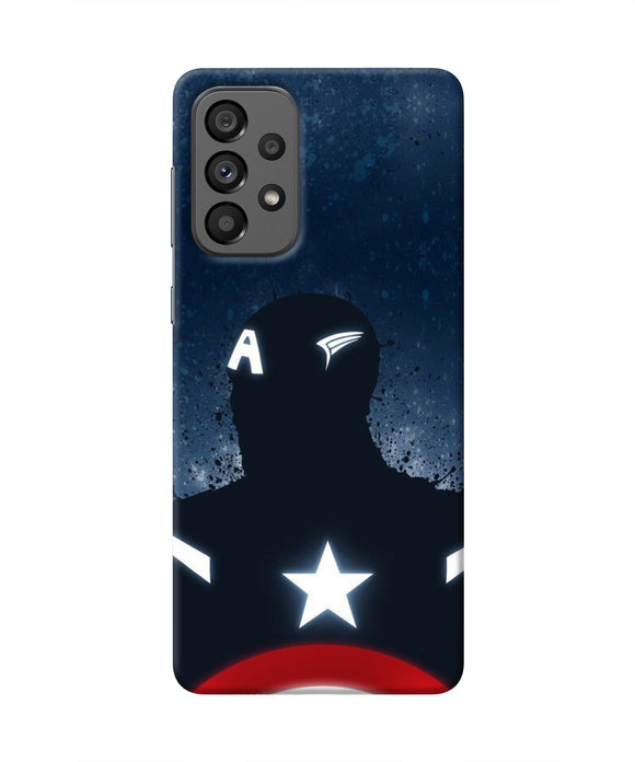 Captain america Shield Samsung A73 5G Real 4D Back Cover