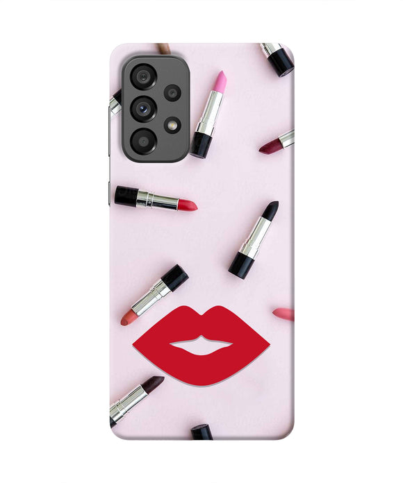 Lips Lipstick Shades Samsung A73 5G Real 4D Back Cover