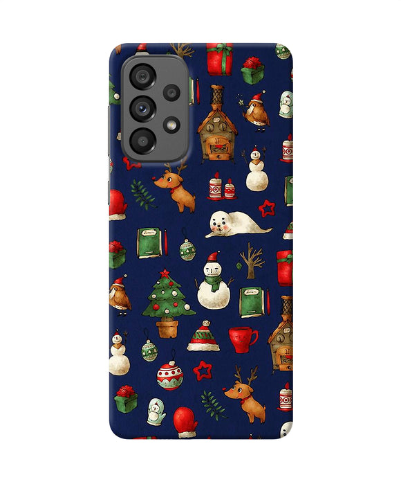 Canvas christmas print Samsung A73 5G Back Cover