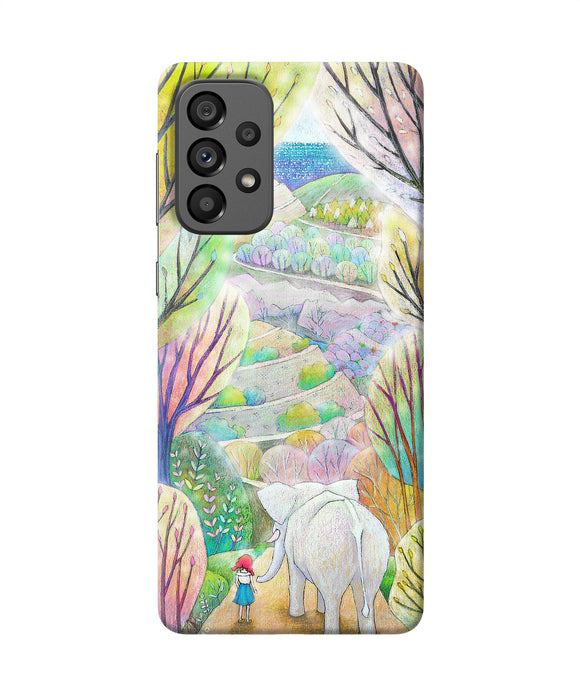 Natual elephant girl Samsung A73 5G Back Cover
