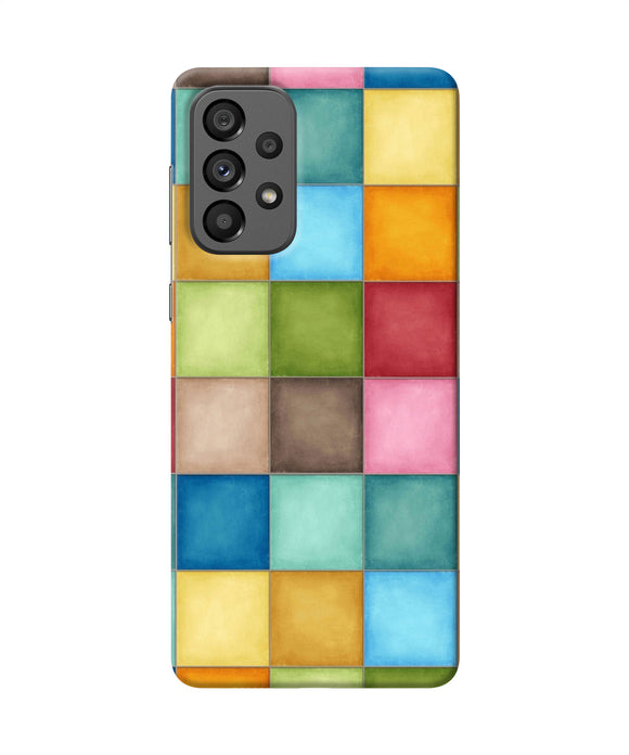 Abstract colorful squares Samsung A73 5G Back Cover