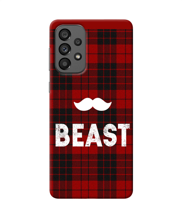 Beast red square Samsung A73 5G Back Cover