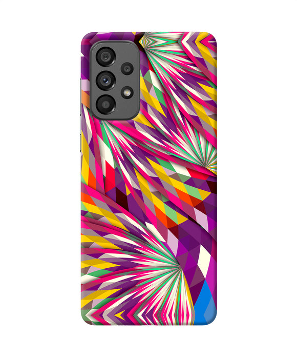 Abstract colorful print Samsung A73 5G Back Cover