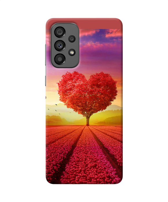 Natural heart tree Samsung A73 5G Back Cover