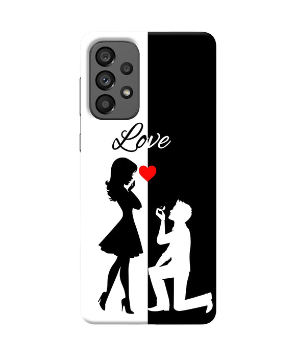 Love propose black and white Samsung A73 5G Back Cover