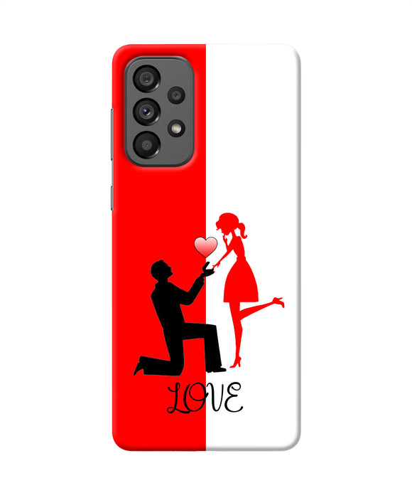 Love propose red and white Samsung A73 5G Back Cover