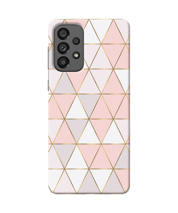 Abstract pink triangle pattern Samsung A73 5G Back Cover