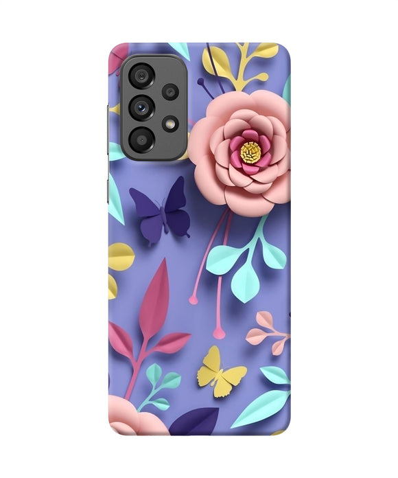 Flower canvas Samsung A73 5G Back Cover