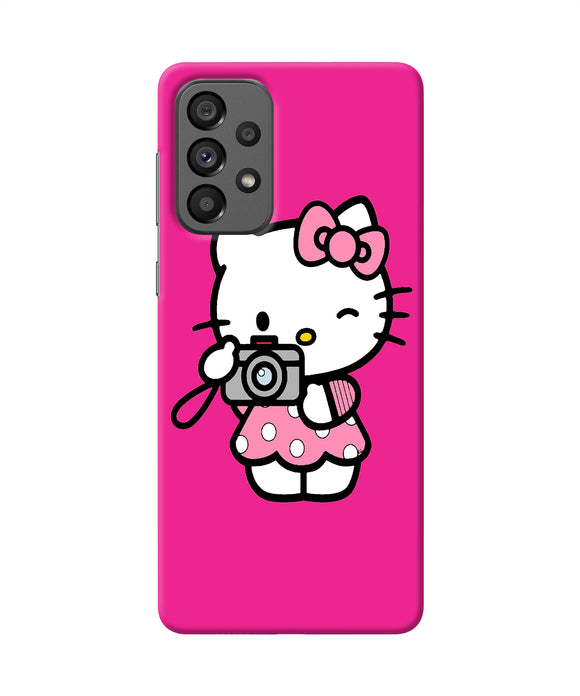 Hello kitty cam pink Samsung A73 5G Back Cover