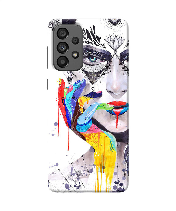 Girl color hand Samsung A73 5G Back Cover