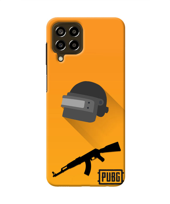 PUBG Helmet and Gun Samsung M33 5G Real 4D Back Cover